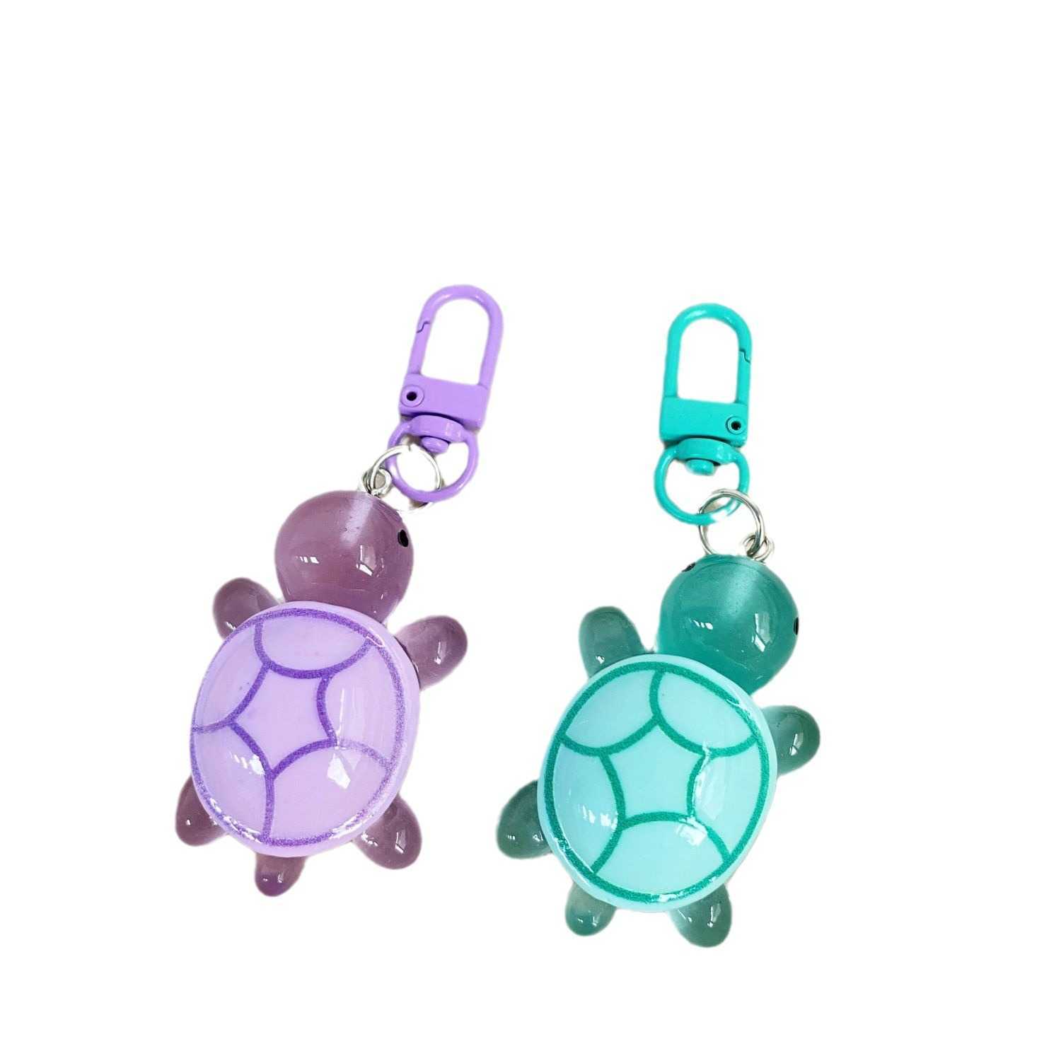 Colorful Button E77 Night Light Colorful Turtle Keychain Ins Sweet Girl Heart Girlfriend Couple Gift Backpack Bag Hanger