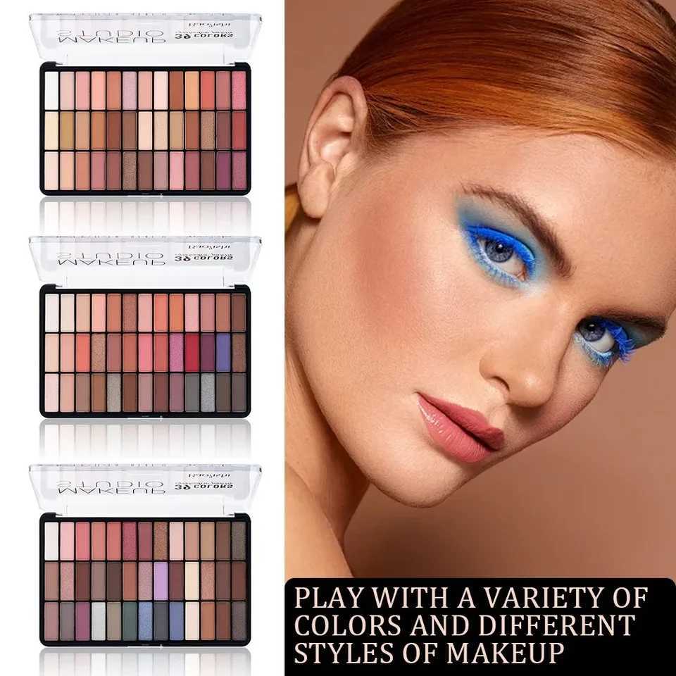 39 Colors Eyeshadow Palette Professional Matte Shimmer Sequin Fine Flash Waterproof Long-Lasting for Stage PerformanceXJ250520