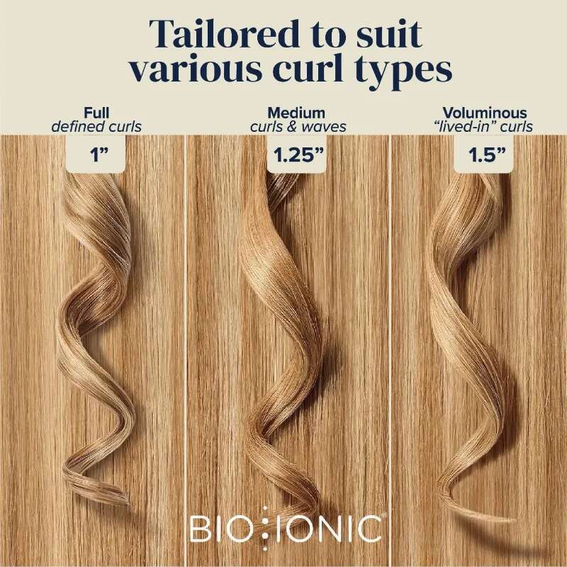 Bio Ionic Long Barrel Styler, 1.25" Iron, Curling Wand, Adjustable Heat Hair Curler