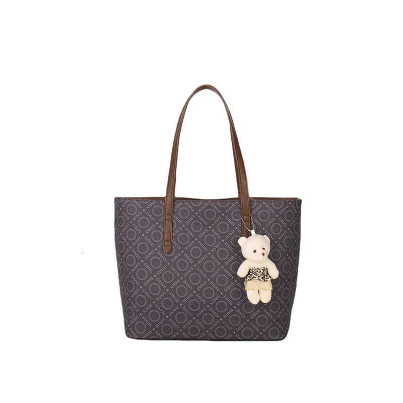 Women 2025 New Style Simple Fashion Large Capacity Letter Printed Handheld Shoulder Tote Bag