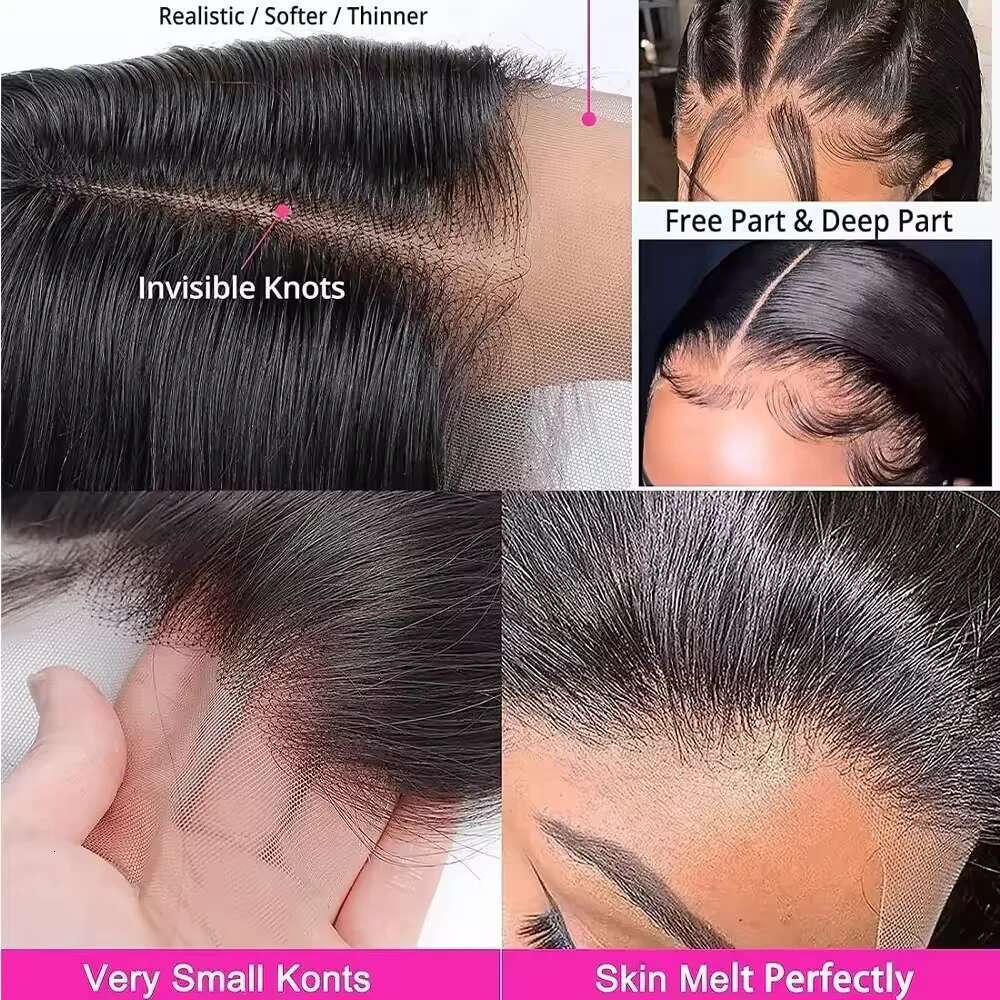 Super Double Drawn 300% 12A 5x5 2x6 Straight Bob Wig 13x4 Lace Frontal Human Hair Wigs For Women