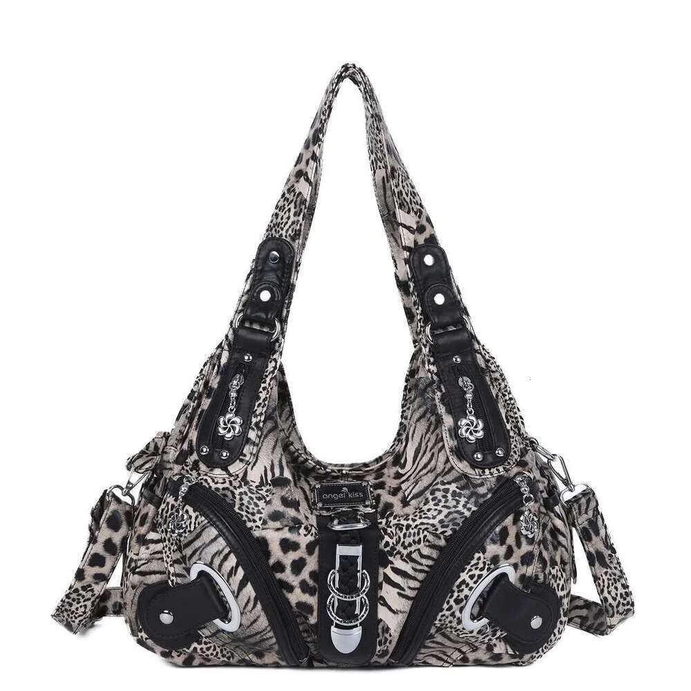 Angelkiss Leopard Y2k Women Handbags Top-Handle Handbag NEW Satchel Dumpling Pack Shoulder Bags Tote Bag Hobos Large Purse