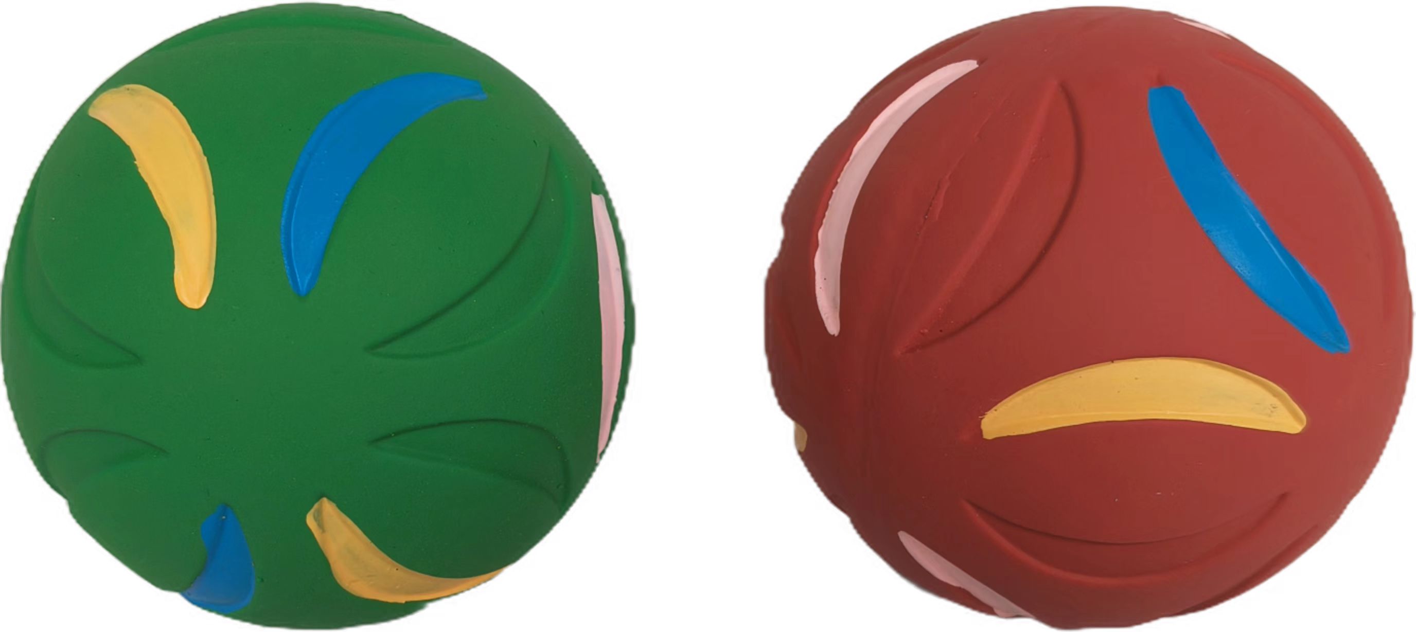 Rubber Latex Dog Chew Toys 9Cm Eco-Friendly Bundle Pair of Flexible Non-Toxic Bouncy Spheres Ideal for Canine Enthusiasts