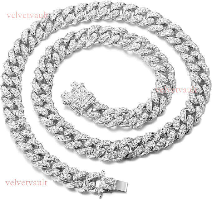 Gold Sier Plated Party Men and Women's Gift Micro inlaid Zircon Hip Hop Cuban Copper Chain