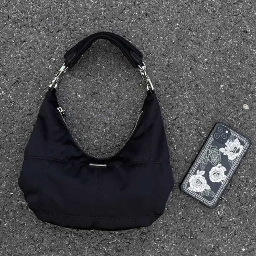 Underarm Bag Small Shoulder Bag Womens Soft Hobos Y2K Female Black Purse FAshion Spice girls Crescent Handbag M250520