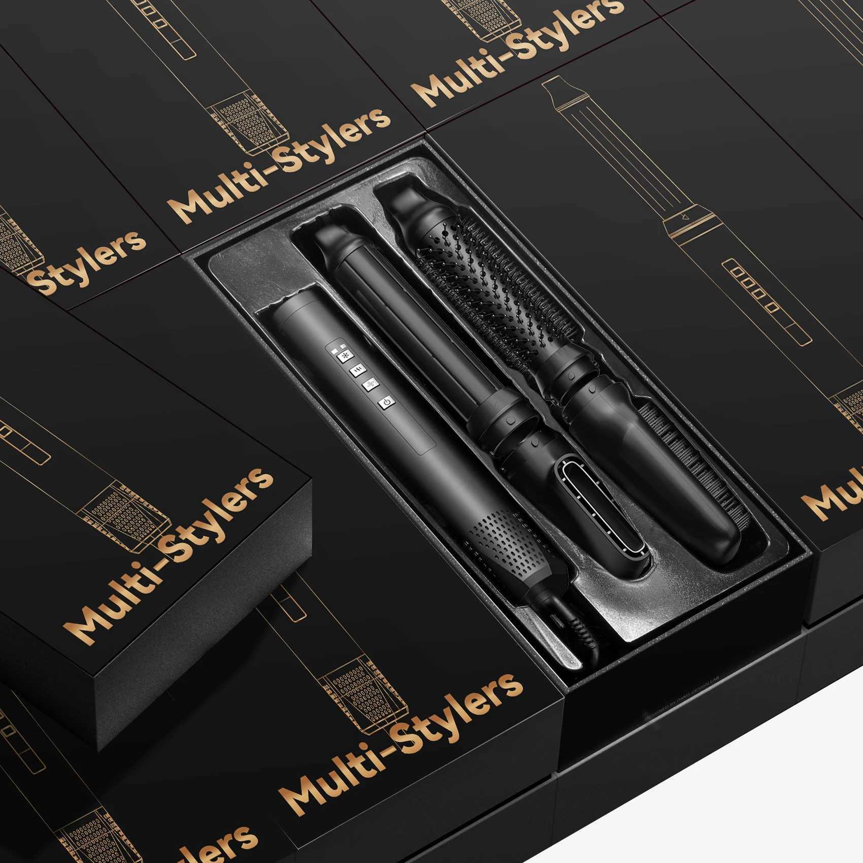 OKWRAP 5 in 1 Professional Hot Air Styler Powerful Hair Dryer Straightener Set Styling Without Heat Damage Fast Drying z250520