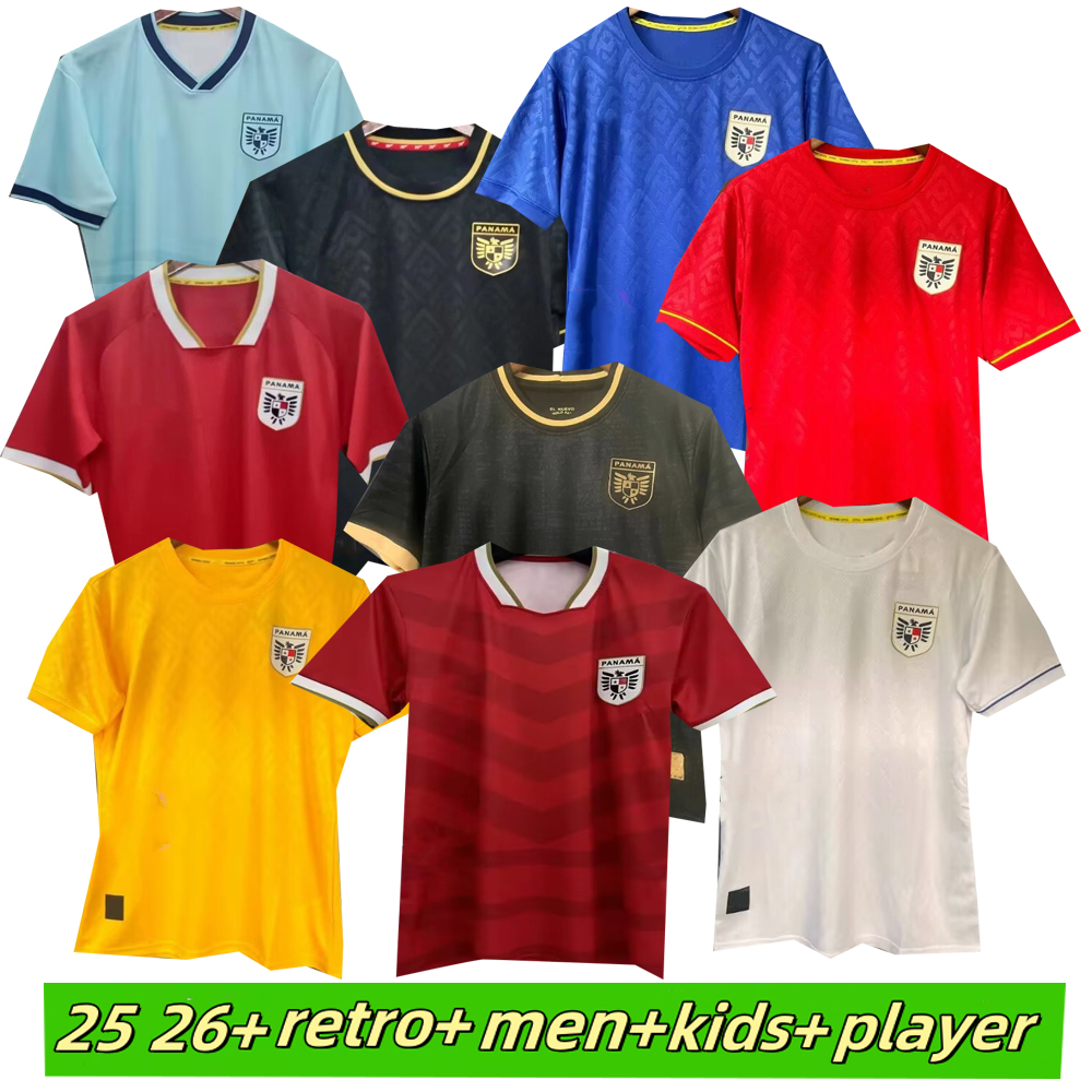 24 25 26 Mens Soccer Jersey Panama Soccer Jersey: 2025 2026 Home Red & Away Black National Team Football Shirts - Thailand Quality, Eric Davis & Alberto Quintero Edition