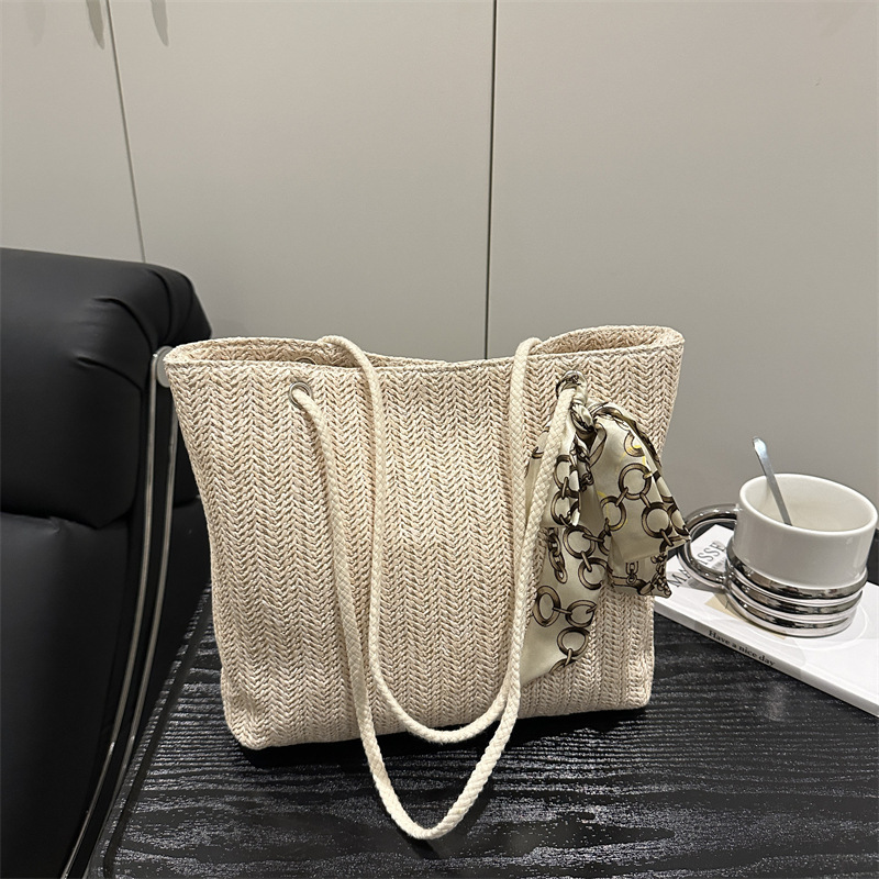Free Delivery Designer Bag Premium Big 2025 Trendy Grass Woven Women's Shoulder Large Capacity Commuter Versatile Handheld Tote Bag Luxury Bag