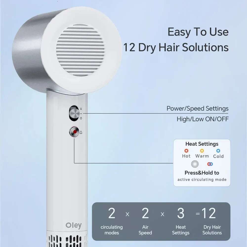 Oley Electric Dryer Quick Dry Anion Hair High-speed Home Appliances Use Personal Care Styling Tools Multifunction