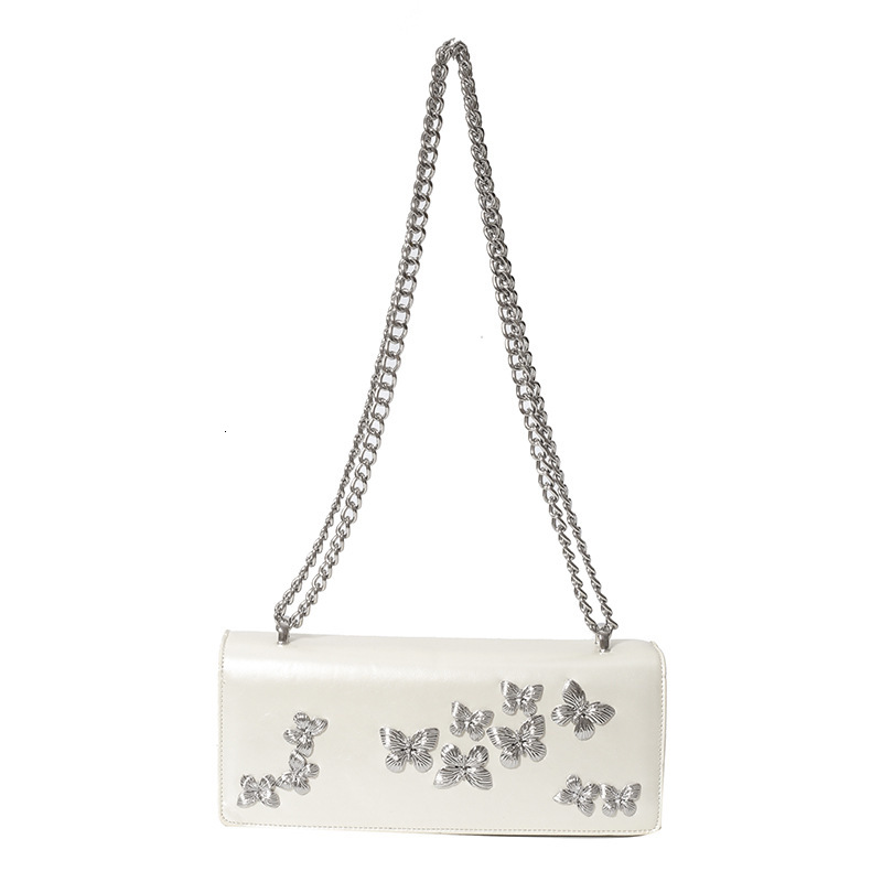 High end butterfly for women 2024 new fashionable small square chain, niche and versatile single shoulder diagonal cross bag