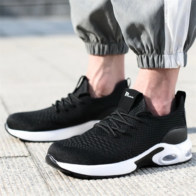 Lightweight Men Safety Shoes Steel Toe Cap Work Sneakers Men Protective ShoesIndestructible Shoes 250519