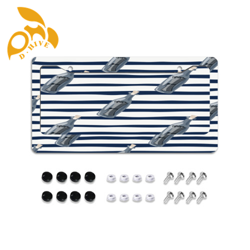 Free Shipping 2025 new fashion designer customized Exterior Accessories License Plate Frames printing circular hole with license plate
