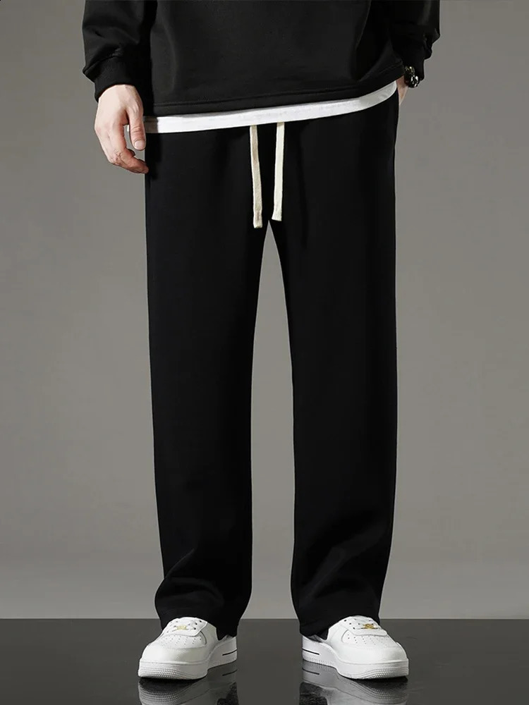 Men Baggy Trousers Fashion Sweatpants Drawstring Basketball Straight Jogging Wide Outdoors Casual Pants Male 250517