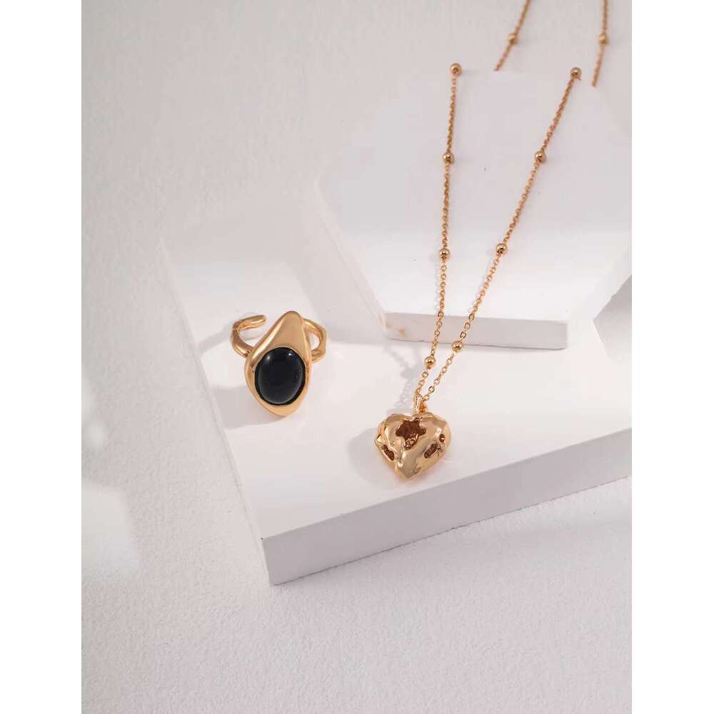 S Sier Plated PVD Stainless Steel Jewelry Hollow Heart Pendant Necklace Snake Chain Wedding Party Zircon
