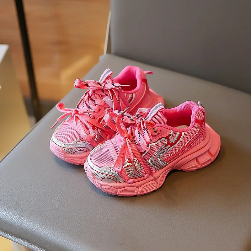 Childrens Sneakers Boy Spring Autumn Mesh Girls School Causal Fashion Kids Chunky Running Sports Shoes Soft 250519 XJ260303