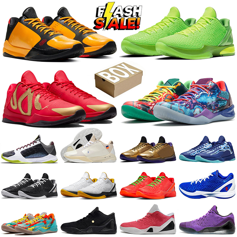 Designer Mamba Basketball Shoes Mambas EYBL Protro 6 Grinch Dodgers 8 What The Venice Beach Mambacita 5 Bruce Lee Mens Trainers Women Sneakers Outdoor Sport With Box
