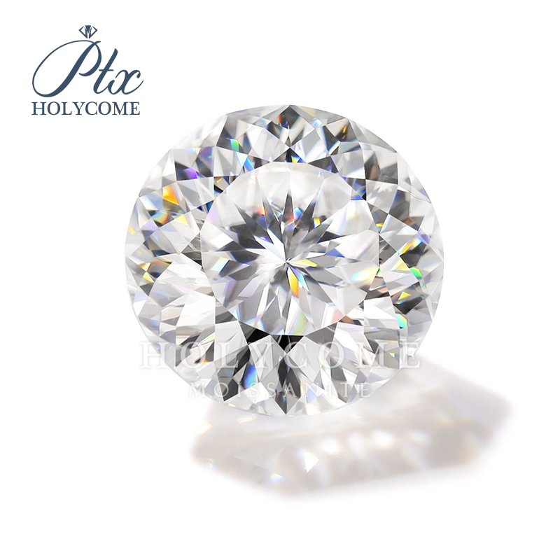 White Round Hundred Sided Cut Moissanite 0.5-5ct D Advanced Jewelry Rings Earrings Making Top Loose Moissanite Stone with GRA Certificate