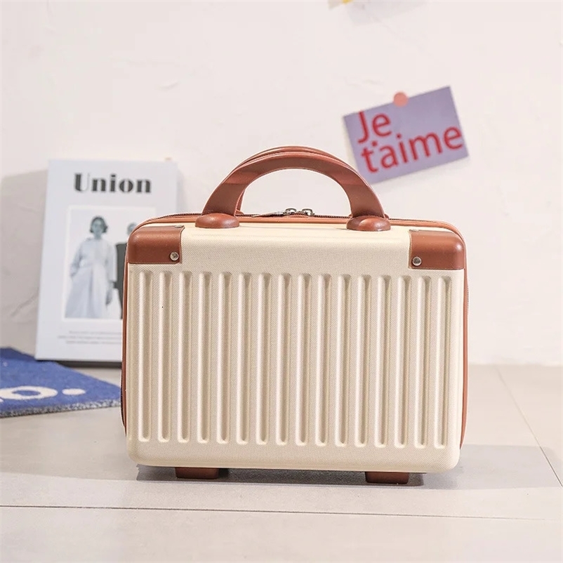 14-inch Makeup Cases Carry-on Hand Suitcase Cosmetic Bag Small Cabin Travel Mini Suitcase Storage Box Women 250519