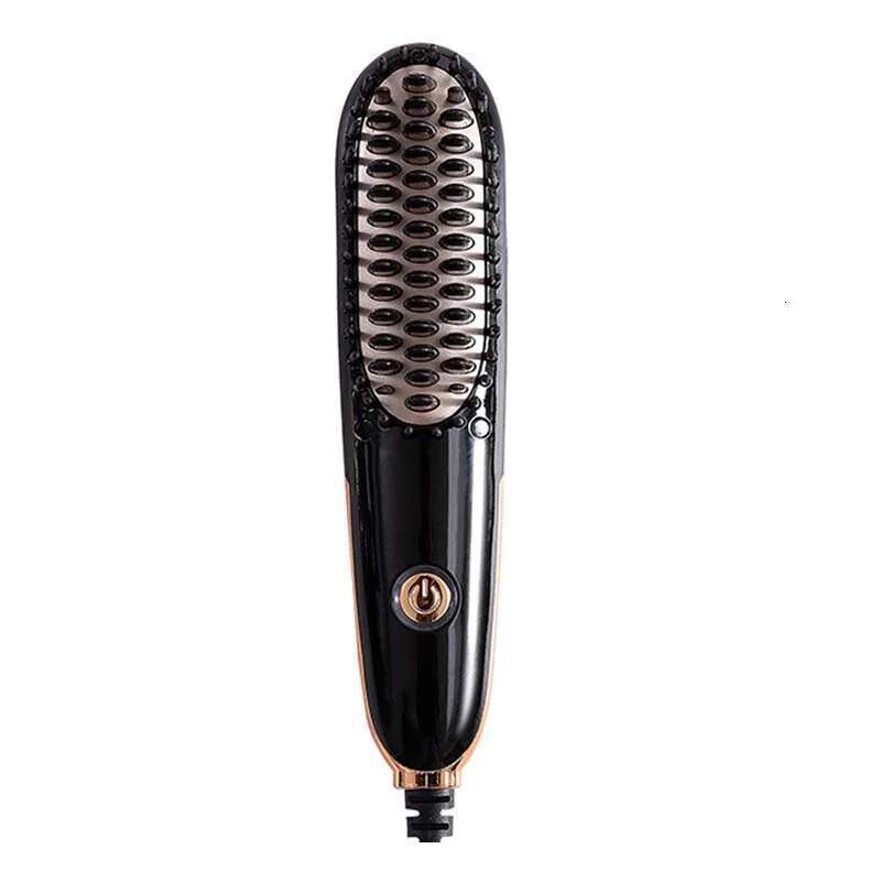 Mini Size Heat Drying Straightening Comb Easy Use Ionic Hair Styler Colorful Design Hot Air Brush