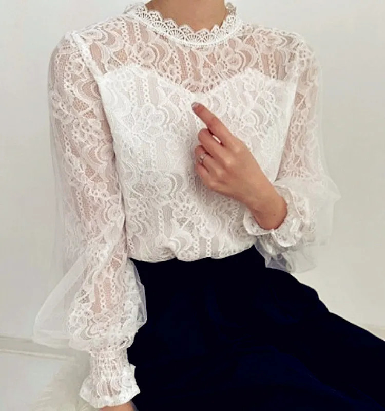 Women T Shirts Vintage Spring Winter Tees Autumn Mesh Lace Beads Hole Sexy Tops Warm Blouse Top Casual Full Long Sleeve Shirt 250520