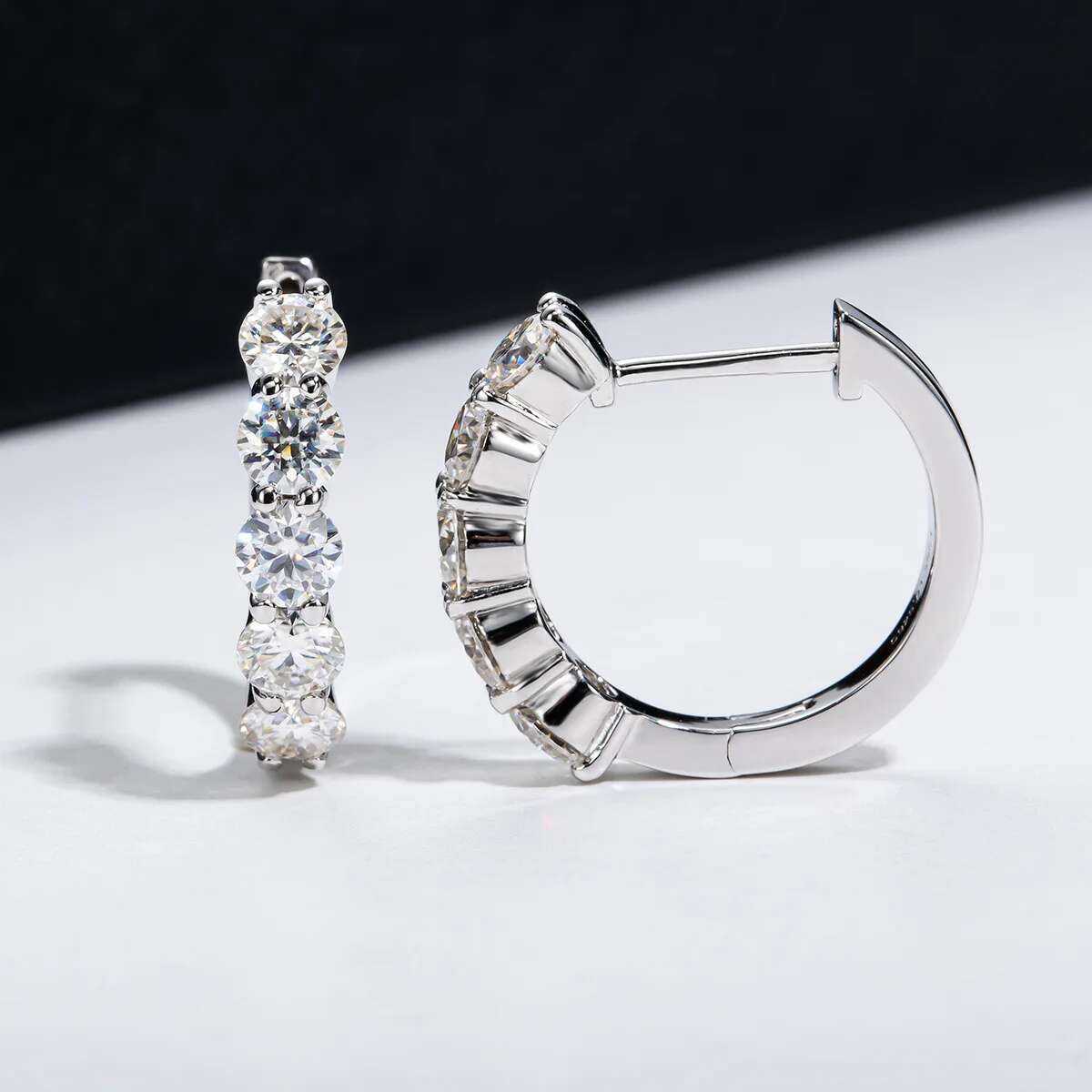 COSFIX Earrings 2022 Trend New Moissanite Dangle Huggie Earring 100% 925 Sterling Silver Hoops Woman Original Jewelry for Girls
