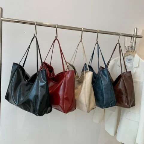 Women's Bag Fashion Underarm Pouch Large Capacity Soft Pu Leather Shoulder Retro Crossbody Bag Casual Portable Bucket