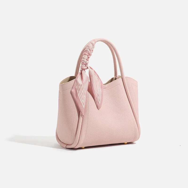 Lychee Pattern Vegetable Basket Ladies 2024 New Style Textured Bucket Crossbody INS Simple Handbag Mom Bag Customized