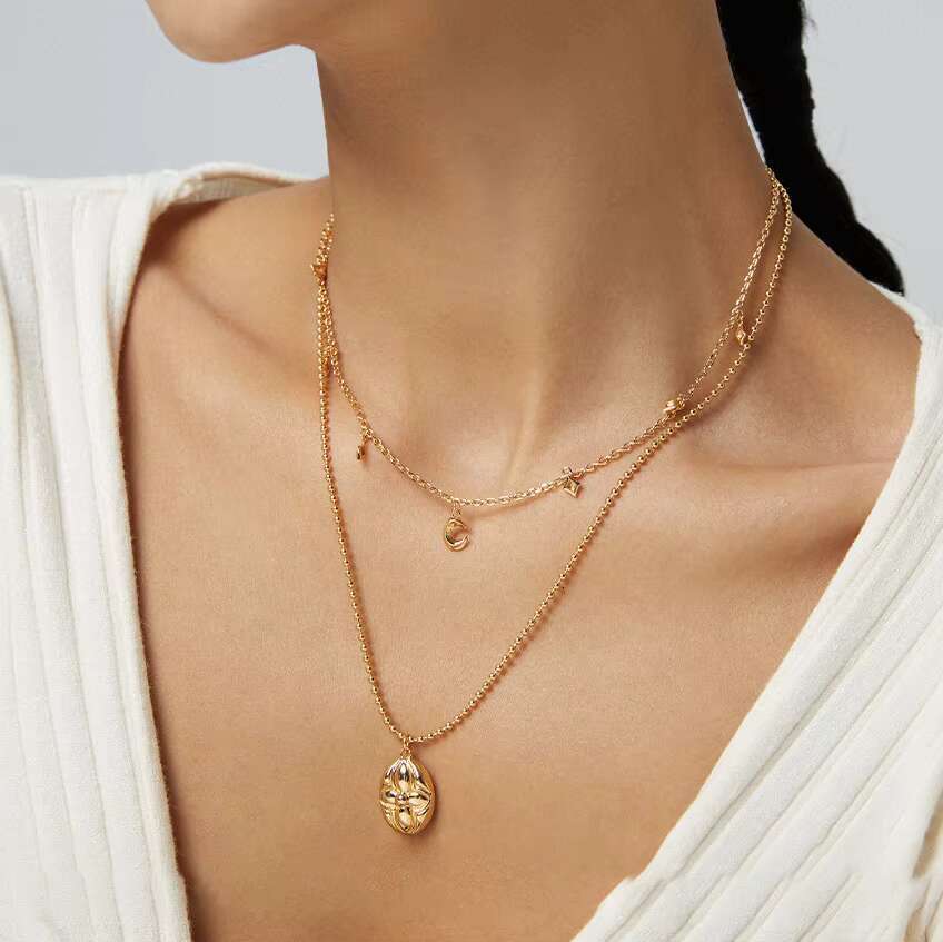 Yin inspired minimalist design, pure sier pendant necklace, elegant personification, bead chain, romantic wedding engagement party