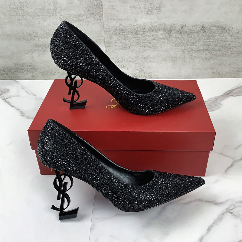 Free shipping designer women black gold comfortable breathable wear-resisting indoor high heels classics