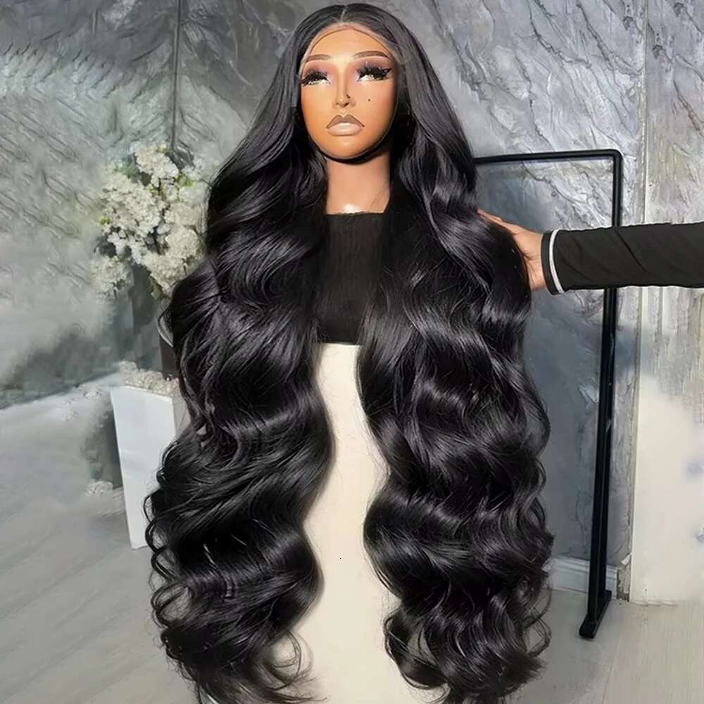 13x6 HD Transparent Frontal Human Hair Wigs 250% 30 40 Inch Body Wave Lace Front Wig Brazilian For Black Women