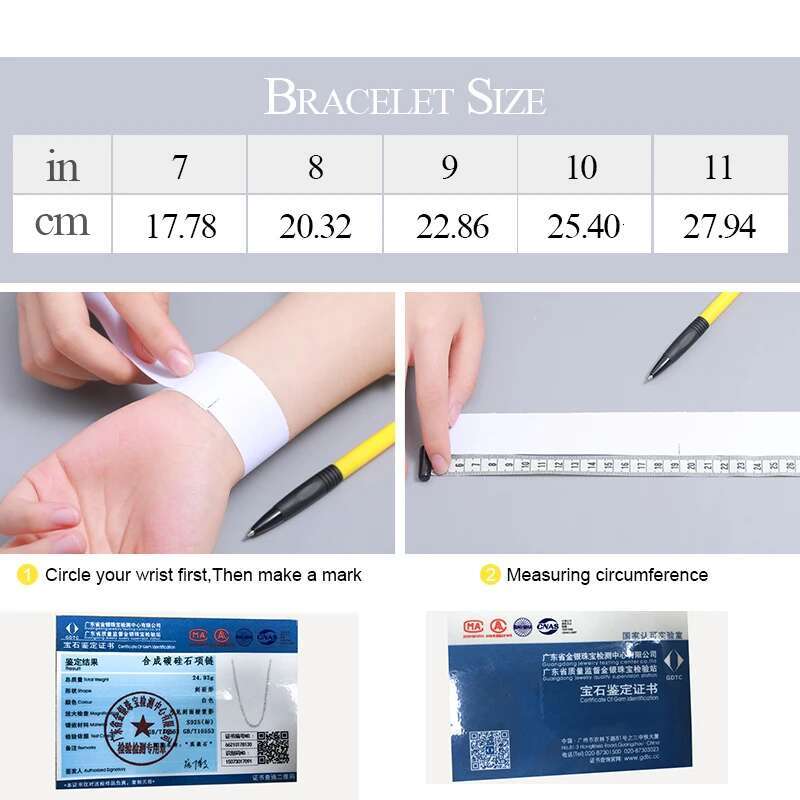 3mm-6mm Moissanite Tennis Bracelet 925 Sterling Silver Iced Out Zircon Bracelet For Women Men Jewelry
