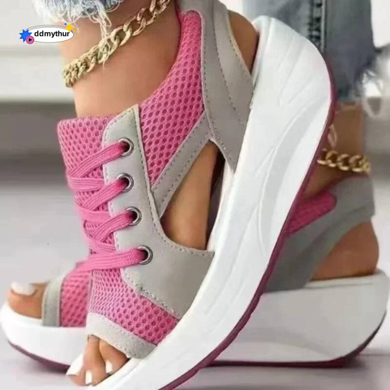 Fashion Women Sandals Summer New Lady Platform Chunky Comfortable Mesh Open Toe Casual Sports Ladies Shoes Plus Size 43 ddmythur