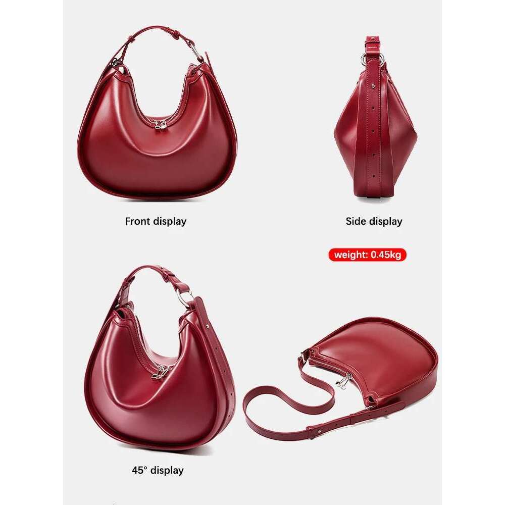 Zency Women Genuine Leather Shoulder Hobo Bag 2025 Designer Handbag Roomy Pockets For Girls Wife Lover Khaki Grey
