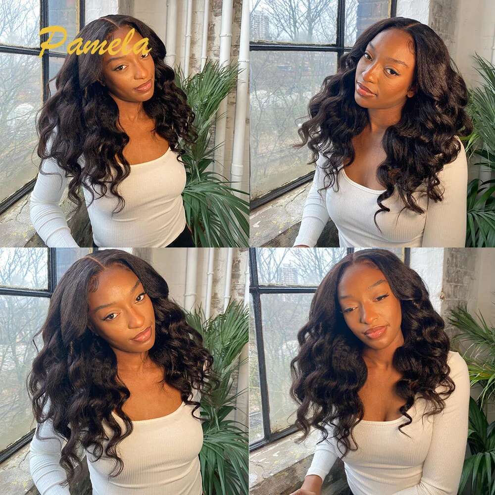 Double Texture Kinky Straight And Body Wave 4x4 9x6 Transparent Lace Closure Pre Plucked Human Hair Glueless Wig Ready To Wear