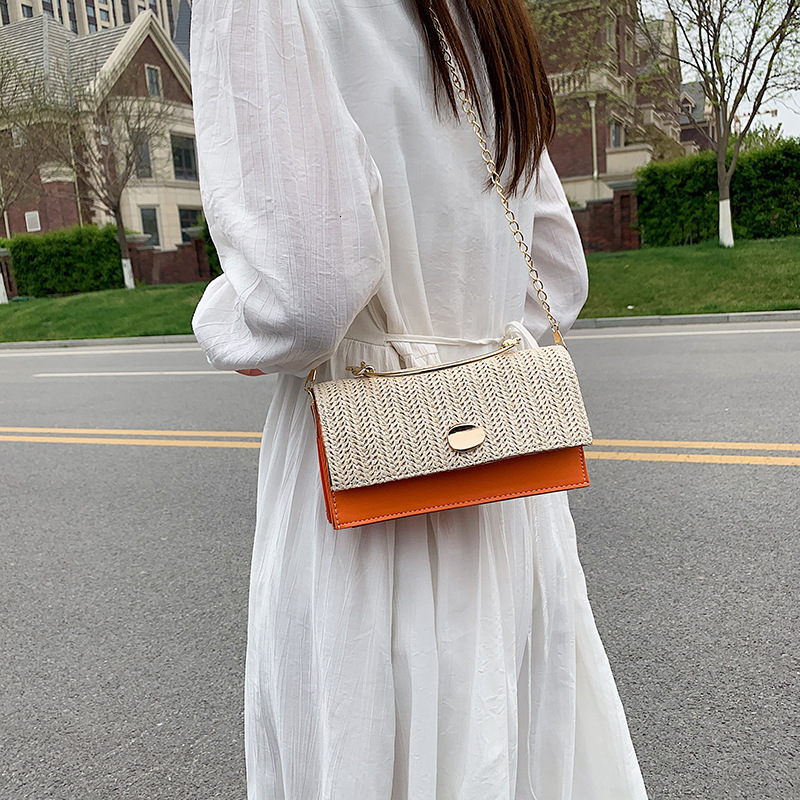 Free Delivery Designer Bag Spring Western For Women 2025 Knitted Simple And Fashionable Korean Edition Texture Chain Trendy Crossbody Small Square Bag