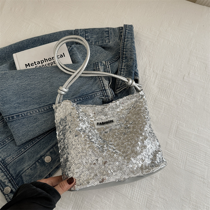 Free Delivery Designer Bag Sequin Fashion Korean Single Shoulder In Spring/summer 2025: A Small Crowd On The Internet Fashionable Underarm Bag Outgoin