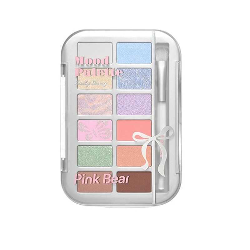 Pinkbear 12 Color Glitter Eye Shadow Makeup Matte Shimmer High Pigment Eyeshadow Comprehensive Plate Girls Birthday Gift W250520