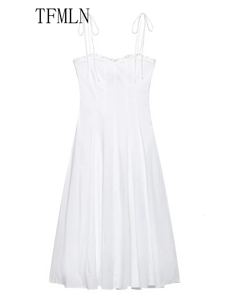 TFMLN Elegant Women Tierred Strap Long Dresses Summer Sweetheart Collar Sleeveless Party Dress Sexy Slim Date Night 250520