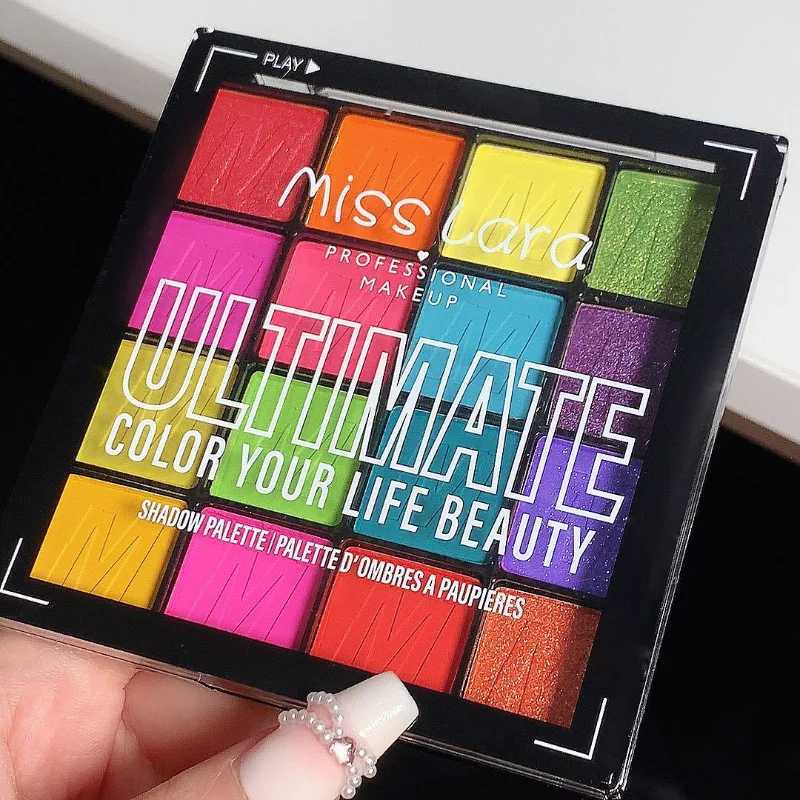Rich Color Eyeshadow Plate Glitter Pearlescent Eye Shadow 16-color Ultimate Shadow Palette Bright Green Blue Eye Makeup CosmeticXJ250520