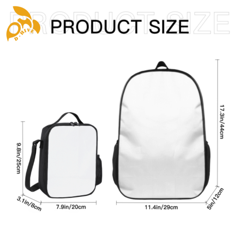Free delivery. top fashion designers customize and high-quality full-print black schoolbags