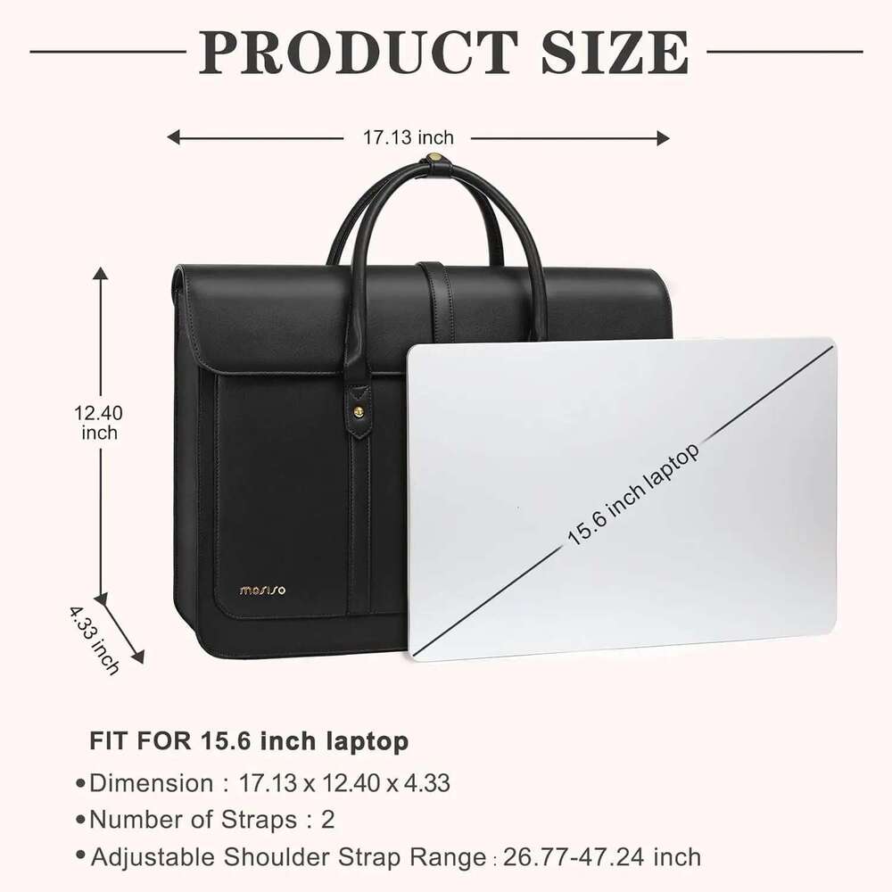 15 15.6 16 inch Laptop for Women Book Air Pro M3 M2 M1 HP Dell Asus Notebook PU Leather Computer Shoulder Bag Backpack