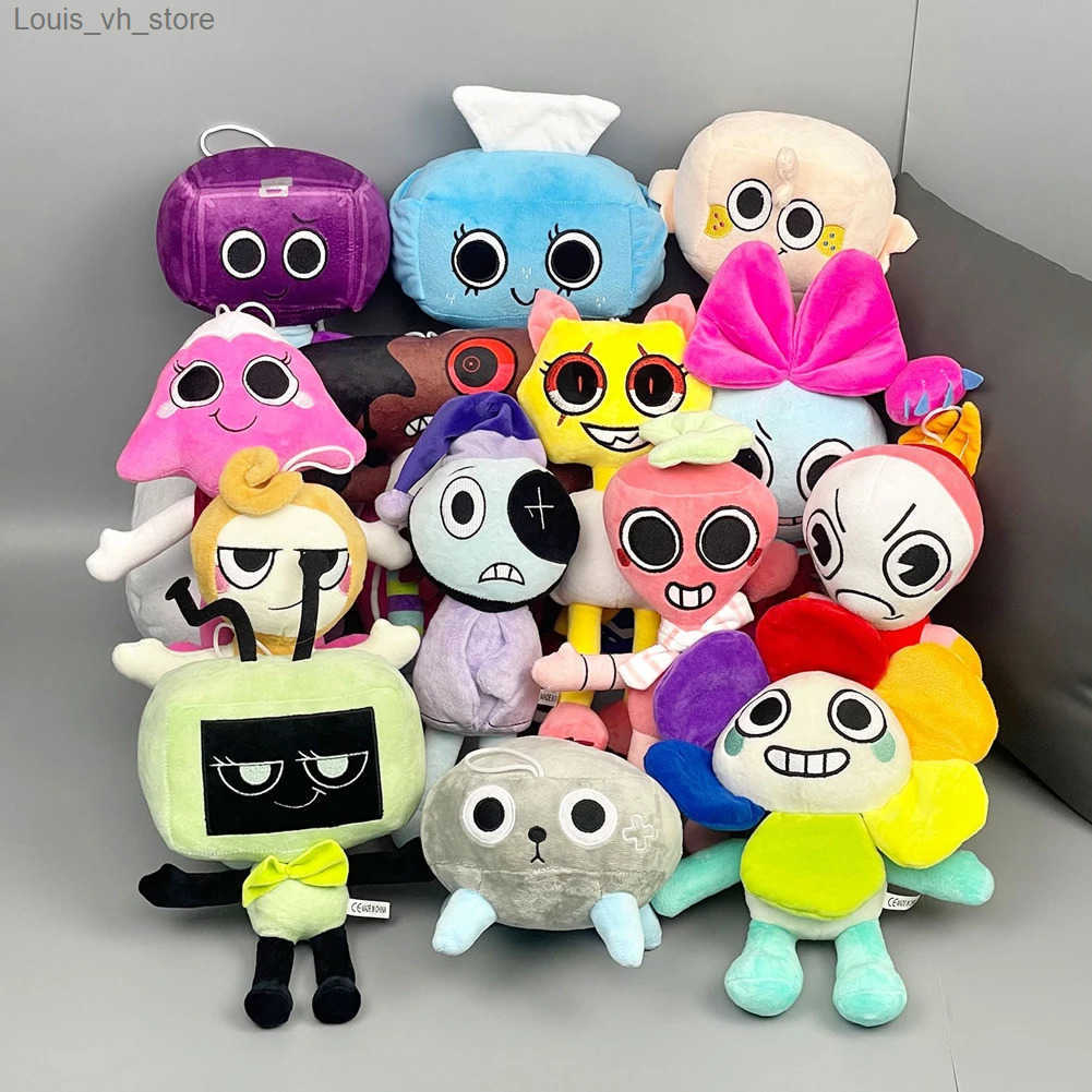 Dandys World Plush Cute Dandy World Scrap Stuffed Horror Game Goob Pebble Plushie Soft Pillow Doll Children Gifts Doll BirL250520