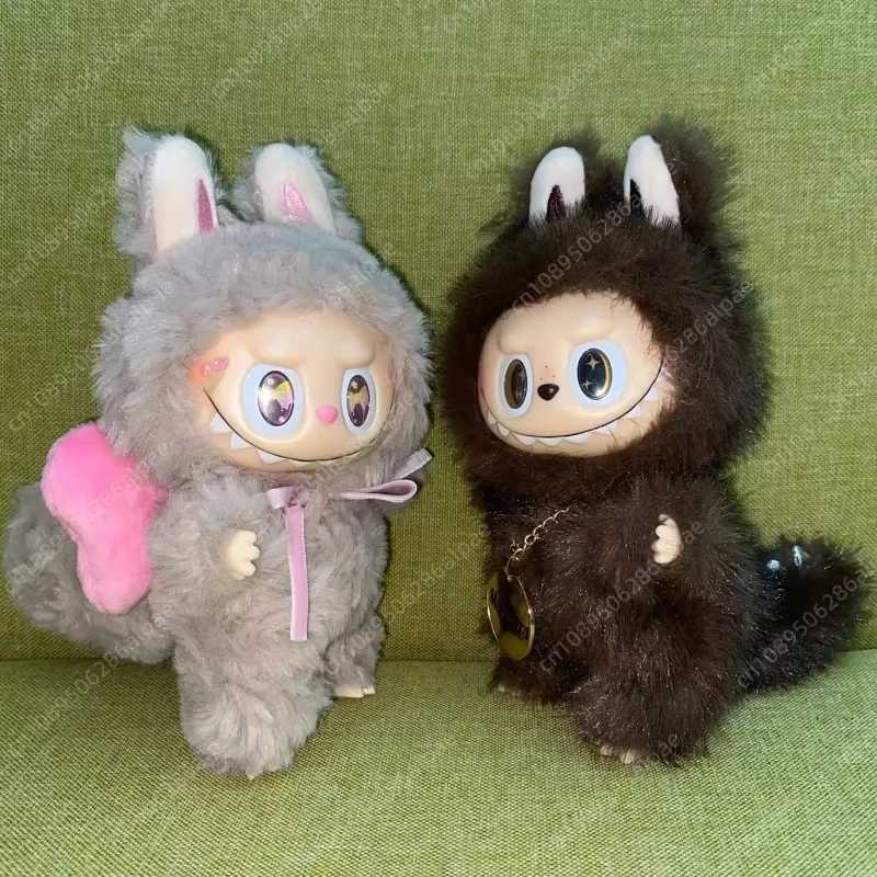 Hot New The Mosther Labubu Change Series Box Cute Vinyl Dolls Brown Pink Black White Vigny Little Leader Panda Pendant Gift Z250520