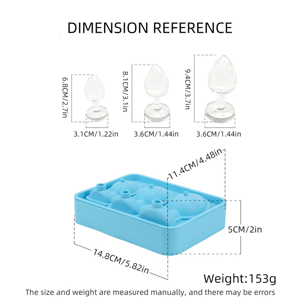 Silicone Prank Butt Plug Shaped Mold Reusable Prank Ice Cube Mold Tray Fun Shape Ice Cube Molds for Juice Drink 250517