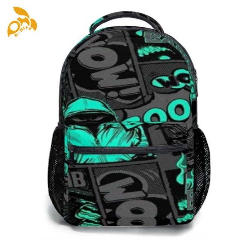 Free delivery. Top designers customize lightweight and high-quality full-print student schoolbags in beige, white and black.