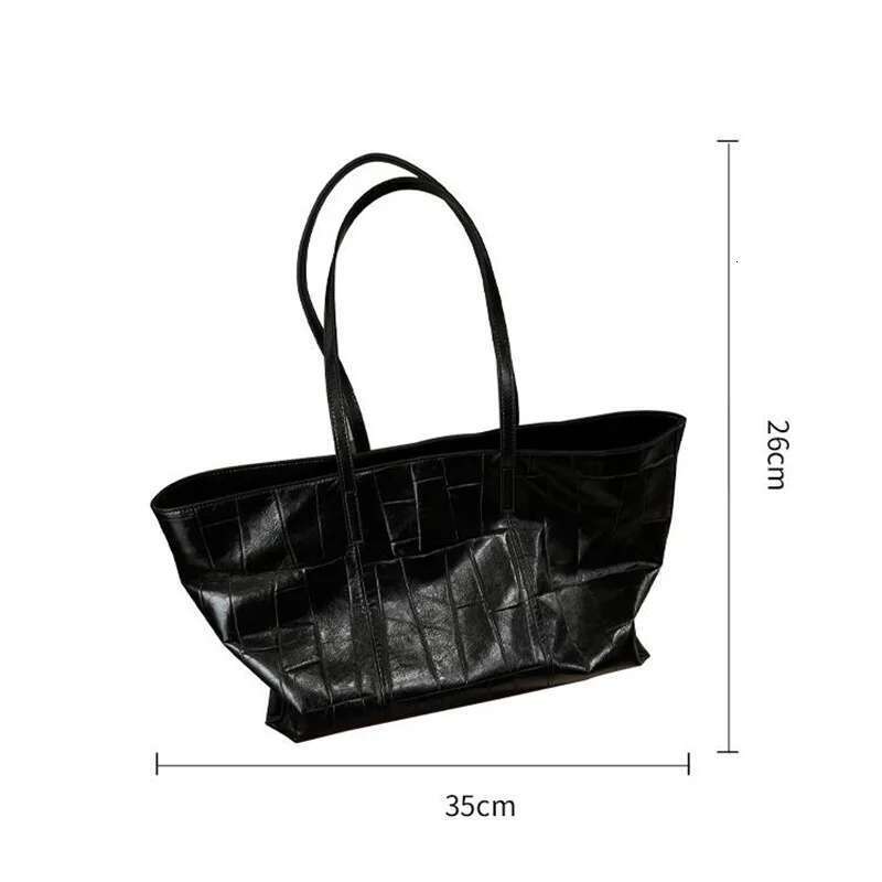 Crocodile Pattern Leather Large Capacity Tote Versatile Shoulder Underarm For Women Hobo Travel Shopping Storage Bag