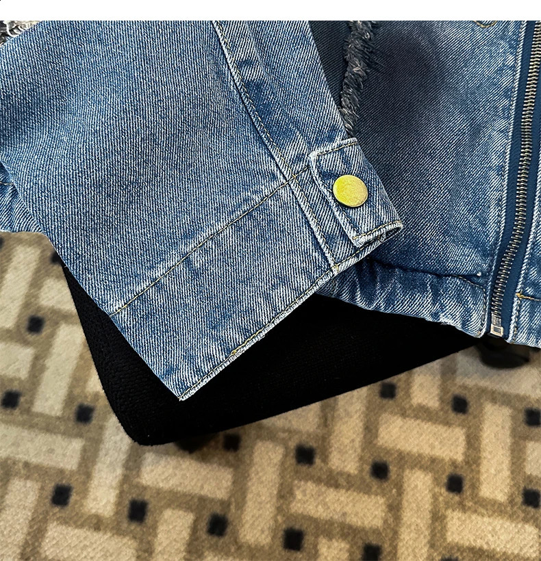 Fashion Shoulder Padded Long Sleeve Zipper Denim Coats Mens 2025 Spring Autumn Handsome Tops Trendy Male Motorcycle Jackets 250516