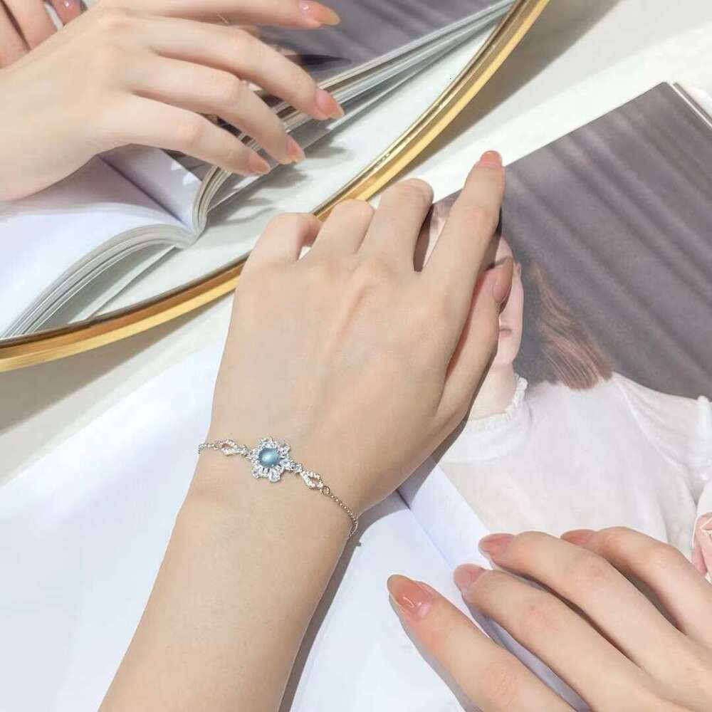Lin Yinke S Sier Inlaid Bracelet Natural Handmade Jewelry Jade Women's Gift