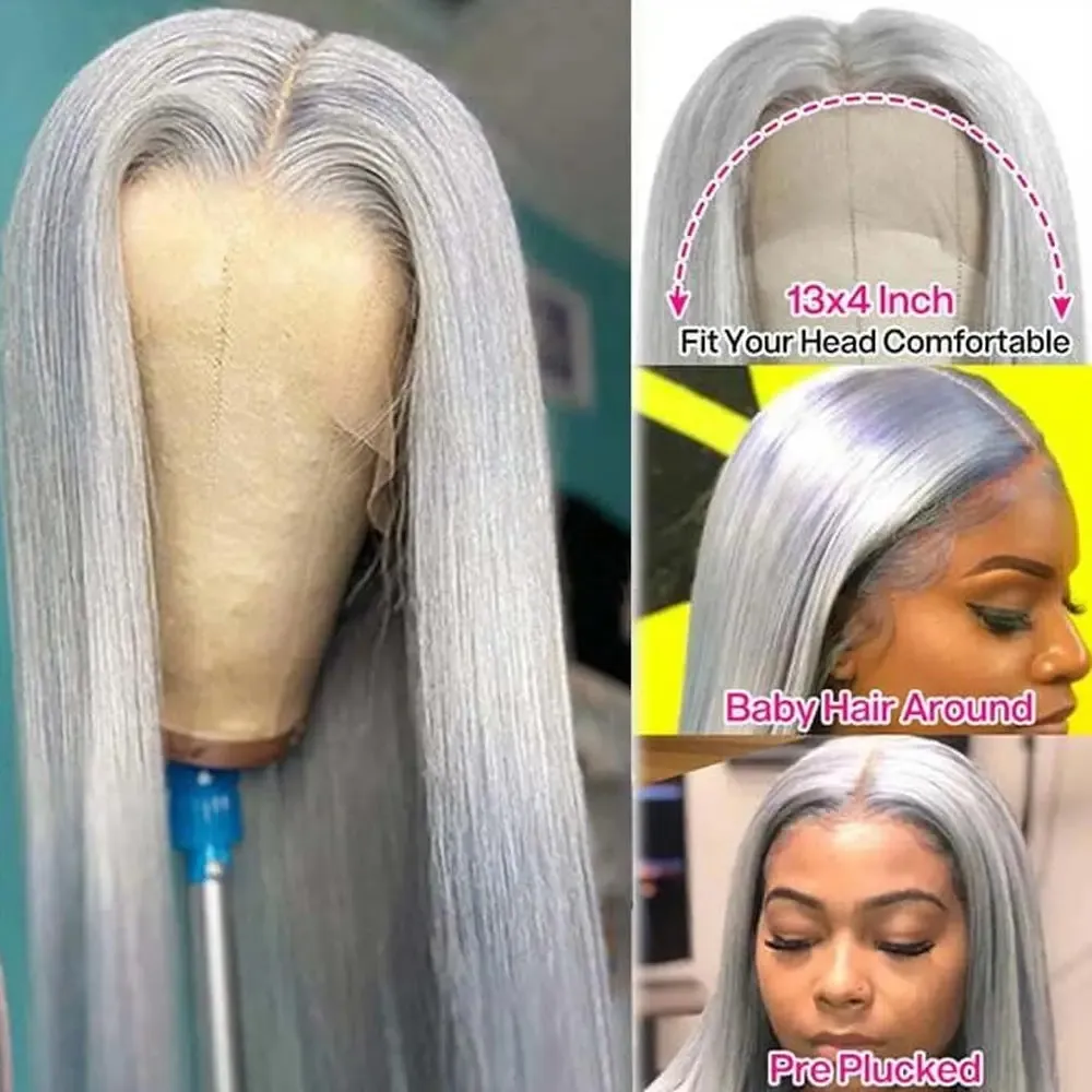 Lace Wigs 250 Density Look Like Human Hair 34 Inches Bone Straight 13x4 Transparent Lace Front Wigs Brazilian Glueless Frontal Wig For Woman Pre Pluck