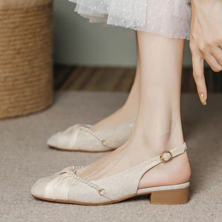 Free shipping Designer Women's Summer 2025 two-wear thick-heeled sandals, versatile one-strap, elegant and comfortable women's shoes